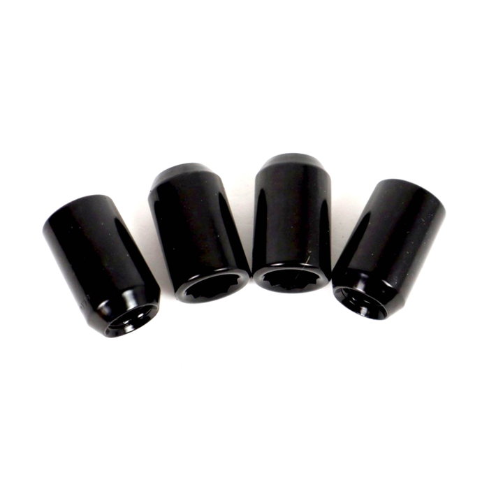 OMP Juego de 4 Tuercas Estrella M12x1.25 Cónico Largo 36mm Negro