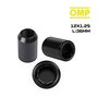 OMP Juego de 4 Tuercas Estrella M12x1.25 Cónico Largo 36mm Negro