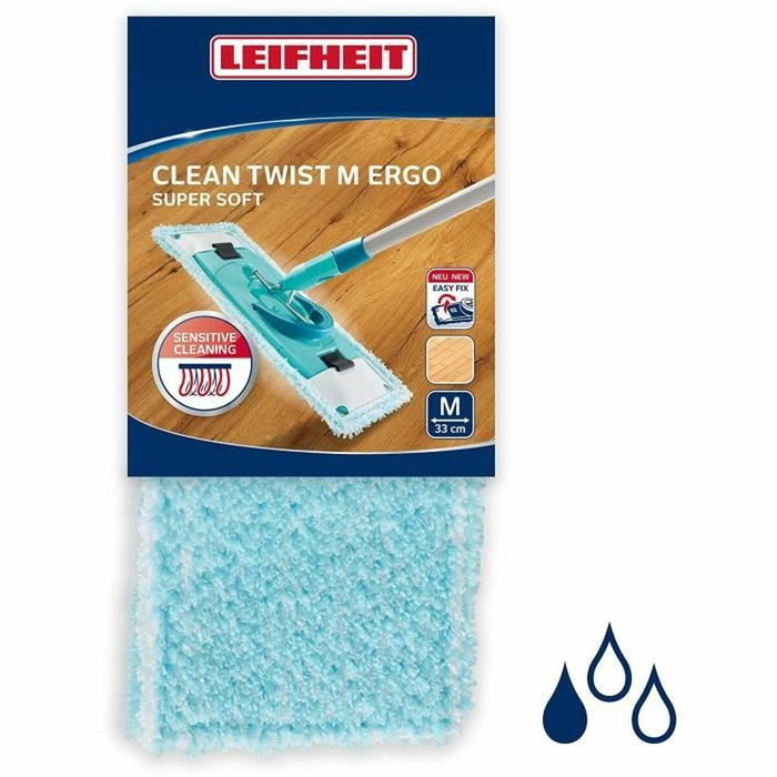 Leifheit Funda de limpieza de repuesto Clean Twist M Ergo super soft, 33 cm