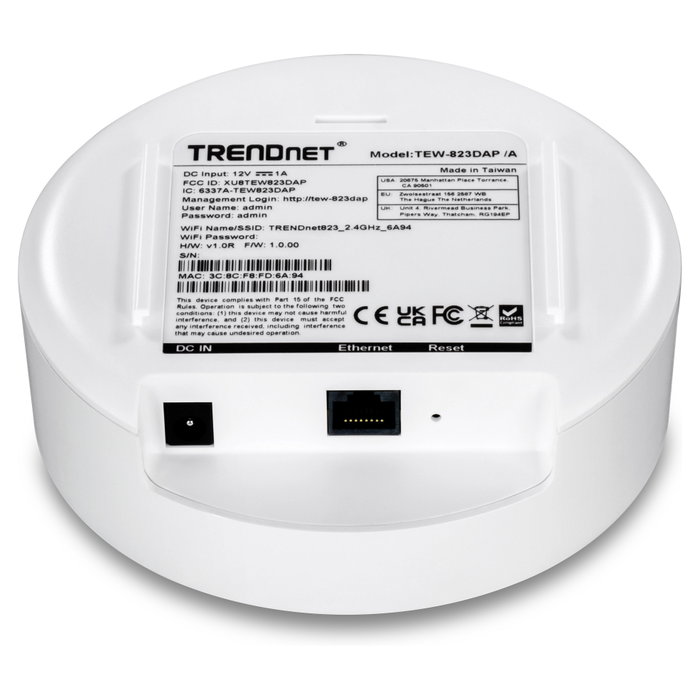Trendnet Punto de Acceso Inalámbrico Interior AC1300 PoE WL-AP Trendnet Punto de Acceso Inalámbrico Interior AC1300 PoE WL-AP