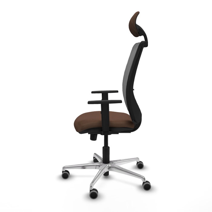 PIQUERAS Y CRESPO Silla de oficina Zulema con mecanismo Sincro, Marrón y Gris PIQUERAS Y CRESPO Silla de oficina Zulema con mecanismo Sincro, Marrón y Gris
