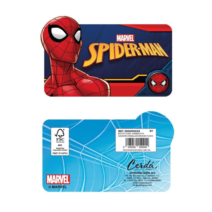 Cerdá Sudadera Spiderman con Capucha y Cremallera Rojo 8 Años Cerdá Sudadera Spiderman con Capucha y Cremallera Rojo 8 Años