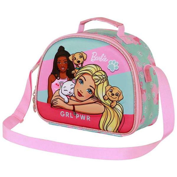 Karactermania Bolsa Portamerienda 3D Barbie Pets Rosa