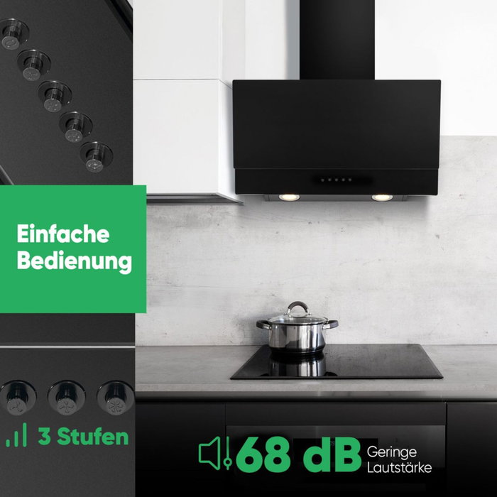 Bomann DU 7607 G Campana extractora vertical negro mate 60 cm