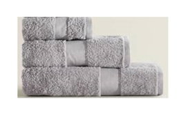 DKD Home Decor Toalla de Mano de Algodón Gris Claro 30x50 cm