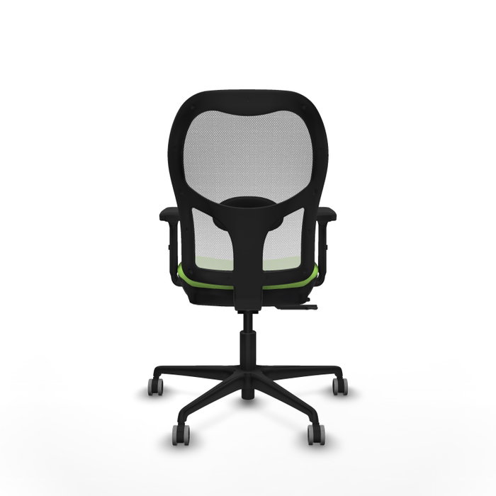 PIQUERAS Y CRESPO Silla de oficina Jorquera con mecanismo Sincro/Traslack, Pistacho y Blanco