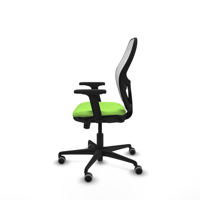 PIQUERAS Y CRESPO Silla de oficina Jorquera con mecanismo Sincro/Traslack, Pistacho y Blanco