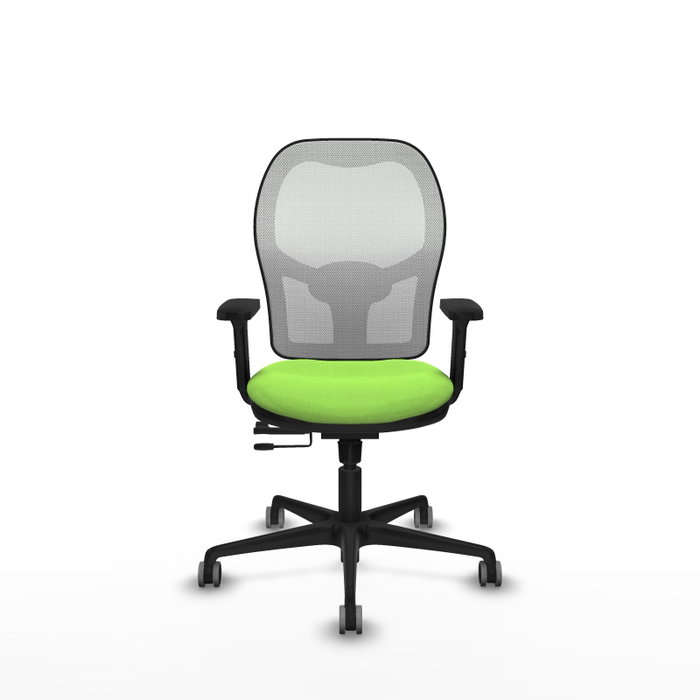 PIQUERAS Y CRESPO Silla de oficina Jorquera con mecanismo Sincro/Traslack, Pistacho y Blanco