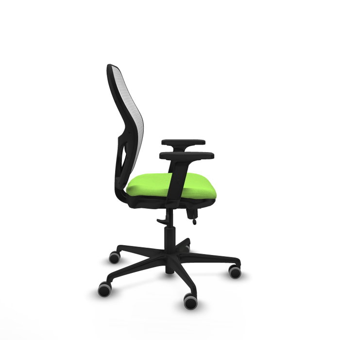 PIQUERAS Y CRESPO Silla de oficina Jorquera con mecanismo Sincro/Traslack, Pistacho y Blanco