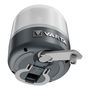 Varta Linterna Dinamo USB C, Linterna Exterior Compacta con Manivela, IP54, 3 Modos de Luz, Gancho Integrado