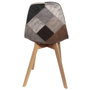 Home Deco Factory Silla Patchwork Marrón-Gris