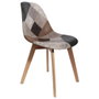 Home Deco Factory Silla Patchwork Marrón-Gris