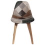 Home Deco Factory Silla Patchwork Marrón-Gris