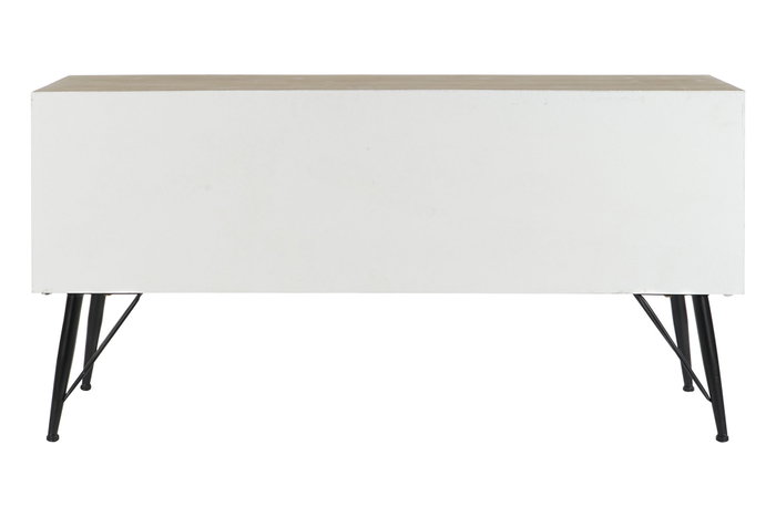 DKD Home Decor Mueble TV Arabe Natural Blanco 120 x 61 x 40 cm