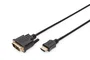 Digitus Cable Adaptador HDMI a DVI-D 2m Negro