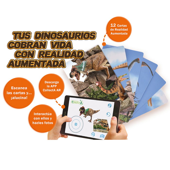Collecta Pack De Prehistóricos 5 Unidades con Cartas AR Escala XL +3 Años