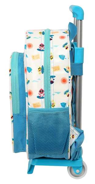 Safta Mochila mod. 185 con carro 705 Baby Shark Surfing 26x34x11cm