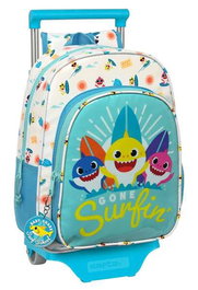 Safta Mochila mod. 185 con carro 705 Baby Shark Surfing 26x34x11cm