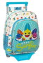 Safta Mochila mod. 185 con carro 705 Baby Shark Surfing 26x34x11cm