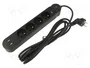 Art FU815 Regleta con 4 tomas de corriente, 2 puertos USB y cable de 3m
