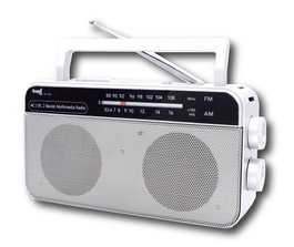 SAMI Radio 2 bandas con Bluetooth, USB, MicroSD y Auxiliar recargable