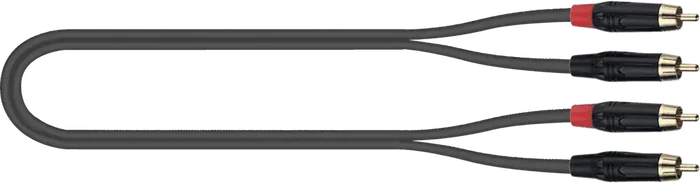 QUIKLOK Cable de Audio RCA x2 a RCA x2 - 3 Metros