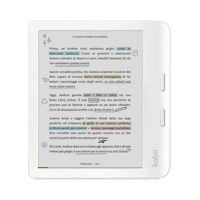 Kobo Libra Colour eReader blanco 32 GB Pantalla E Ink Kaleido 3 7 pulgadas WiFi Bluetooth Kobo Libra Colour eReader blanco 32 GB Pantalla E Ink Kaleido 3 7 pulgadas WiFi Bluetooth
