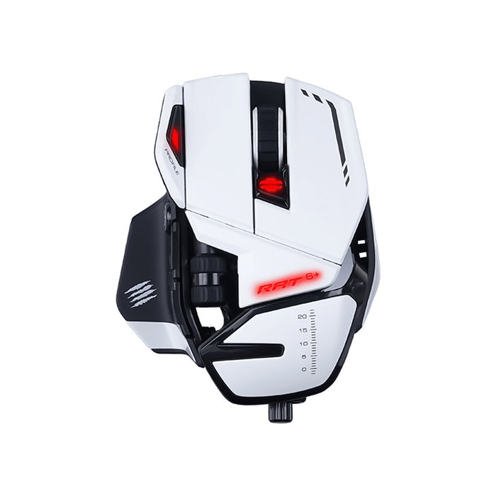 MadCatz R.A.T. 6+ Ratón óptico de juego Blanco