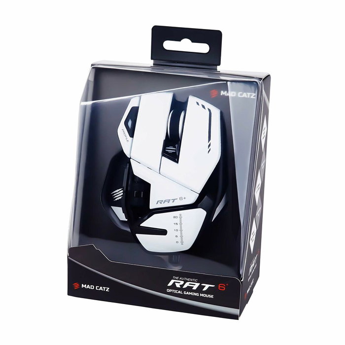 MadCatz R.A.T. 6+ Ratón óptico de juego Blanco