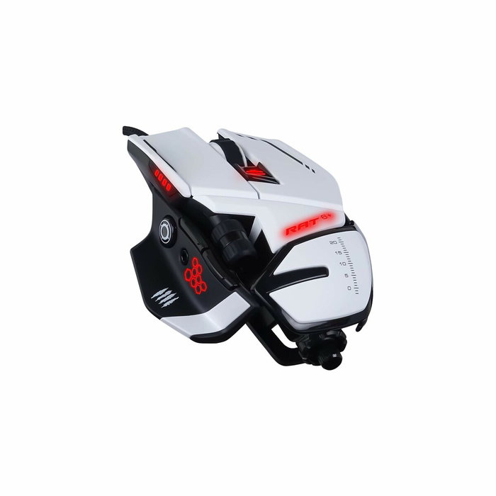 MadCatz R.A.T. 6+ Ratón óptico de juego Blanco