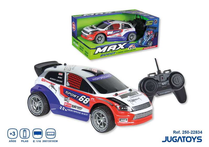 JugaToys Max Buggy Coche radio control 27MHz escala 1:16 Gris