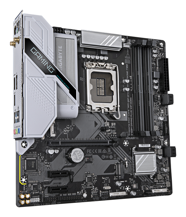 GIGABYTE B760M GAMING PLUS WiFi DDR4 Placa Base - Compatible con Intel Core 14ª Gen, Wi-Fi 6, VRM 4+1+1 Fases, M.2 PCIe 4.0 x4, LGA 1700, Micro ATX