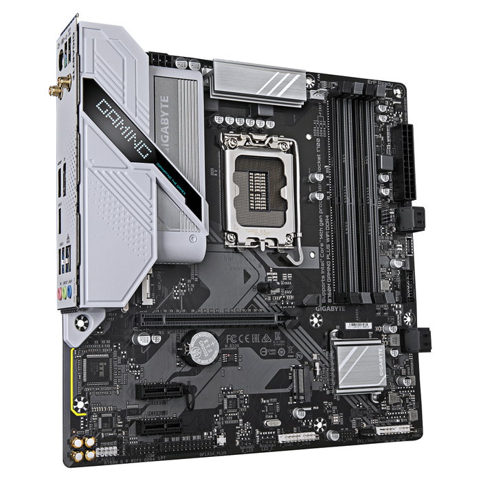 GIGABYTE B760M GAMING PLUS WiFi DDR4 Placa Base mATX - Intel LGA 1700, Chipset B760, WiFi 6, 4xDDR4 hasta 5333 MHz, 2xM.2 PCIe 4.0, LAN 1GbE, USB 3.2, HDMI 2.1, DisplayPort GIGABYTE B760M GAMING PLUS WiFi DDR4 Placa Base mATX - Intel LGA 1700, Chipset B760, WiFi 6, 4xDDR4 hasta 5333 MHz, 2xM.2 PCIe 4.0, LAN 1GbE, USB 3.2, HDMI 2.1, DisplayPort