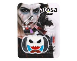 Atosa Kit de maquillaje Halloween con paleta circular y sangre falsa