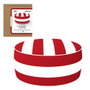 Aktive Puff Hinchable Ottoman Diseño Colonial Rojo y Blanco