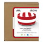 Aktive Puff Hinchable Ottoman Diseño Colonial Rojo y Blanco