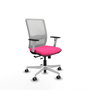 PIQUERAS Y CRESPO Silla de oficina Haches Rosa y Blanca