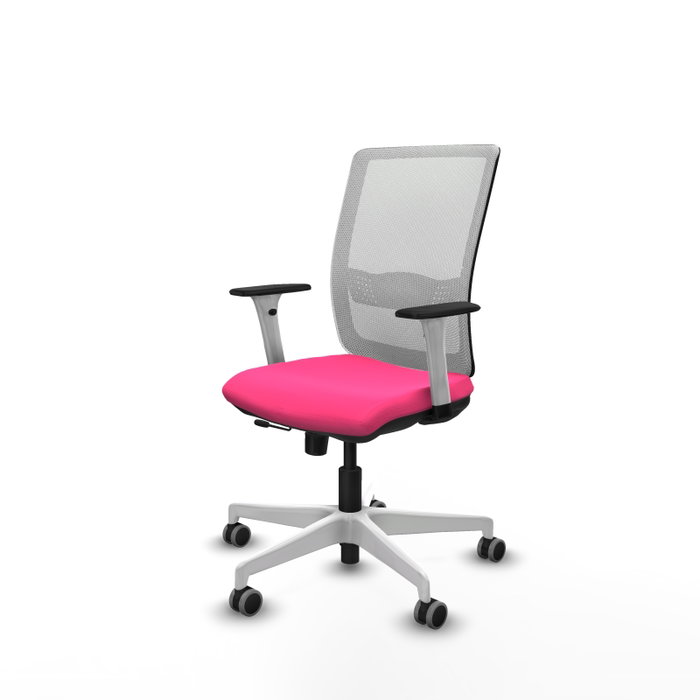 PIQUERAS Y CRESPO Silla de oficina Haches Rosa y Blanca PIQUERAS Y CRESPO Silla de oficina Haches Rosa y Blanca