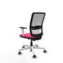 PIQUERAS Y CRESPO Silla de oficina Haches Rosa y Blanca