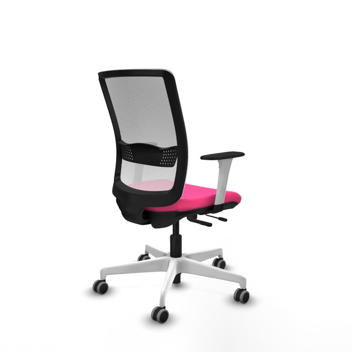 PIQUERAS Y CRESPO Silla de oficina Haches Rosa y Blanca PIQUERAS Y CRESPO Silla de oficina Haches Rosa y Blanca