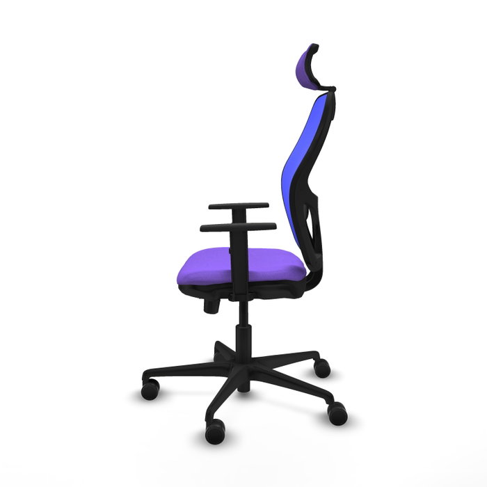 PIQUERAS Y CRESPO Silla de oficina Jorquera con mecanismo Sincro/Traslack, Tela Lila y Malla Azul PIQUERAS Y CRESPO Silla de oficina Jorquera con mecanismo Sincro/Traslack, Tela Lila y Malla Azul
