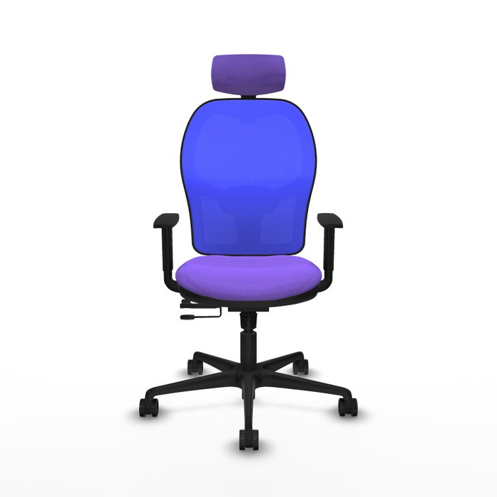 PIQUERAS Y CRESPO Silla de oficina Jorquera con mecanismo Sincro/Traslack, Tela Lila y Malla Azul PIQUERAS Y CRESPO Silla de oficina Jorquera con mecanismo Sincro/Traslack, Tela Lila y Malla Azul