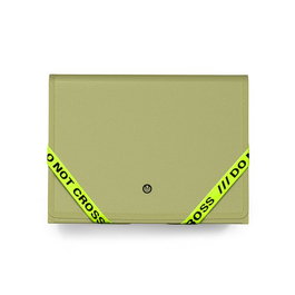 CARCHIVO Clasificador de acordeón Do Not Cross 13 departamentos con gomas Army Green (Set de 2)