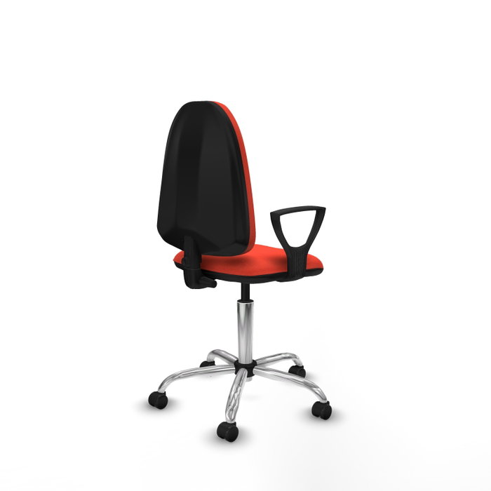 PIQUERAS Y CRESPO Silla de oficina Aýna Naranja oscuro con base cromada