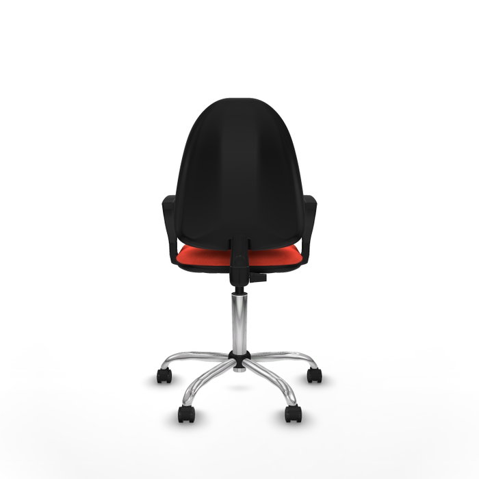 PIQUERAS Y CRESPO Silla de oficina Aýna Naranja oscuro con base cromada