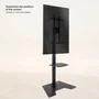 TooQ Soporte de Suelo Rotatorio/Ajustable para TV FS2284M-B de 37-70" hasta 70kg Negro