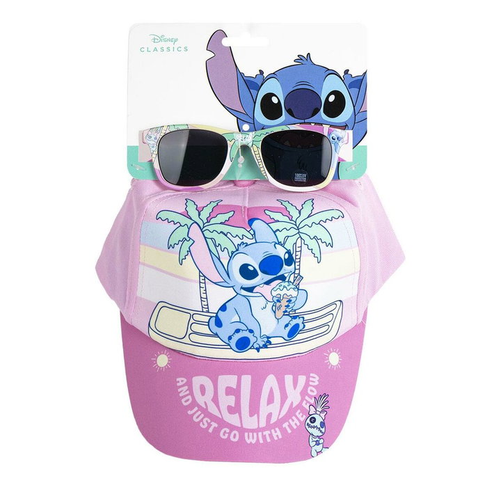 Cerdá Set de Gorra y Gafas de Sol Stitch Pink Talla 53 cm
