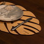 Hermia Set Salvamanteles de Madera Miel (4 Piezas) 36x36cm