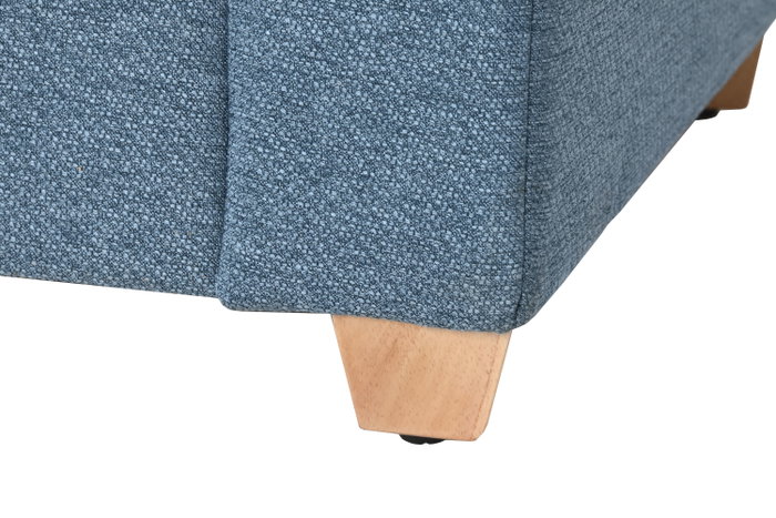 DKD Home Decor Descalzadora de Poliéster y Madera Azul DKD Home Decor Descalzadora de Poliéster y Madera Azul