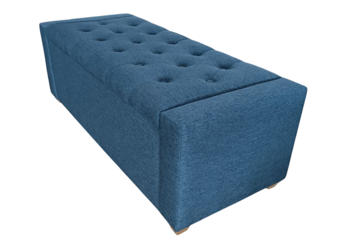 DKD Home Decor Descalzadora de Poliéster y Madera Azul